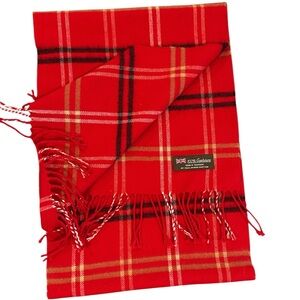 Plaid Cashmere Scarf